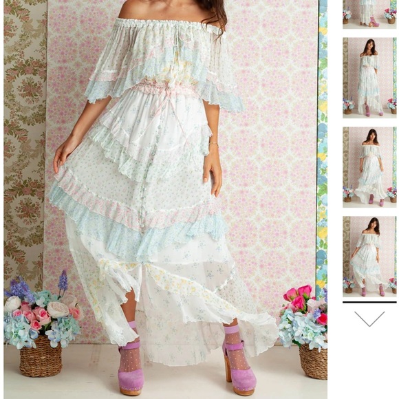 NWOT FILLYBOO SPIRAL FRILL TAMBOURINE MAXI DRESS SIZE MEDIUM Z389-14 - Picture 12 of 14